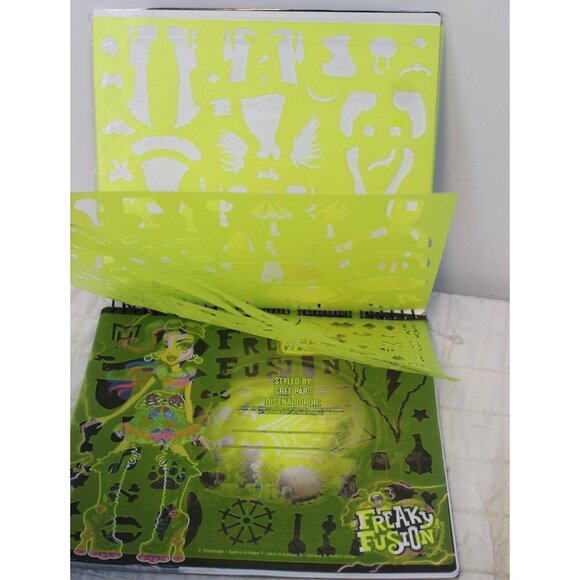 Monster High Freaky Fusion Sketch Portfolio Kit Book Fashion Design Art Stickers - Picture 7 of 11